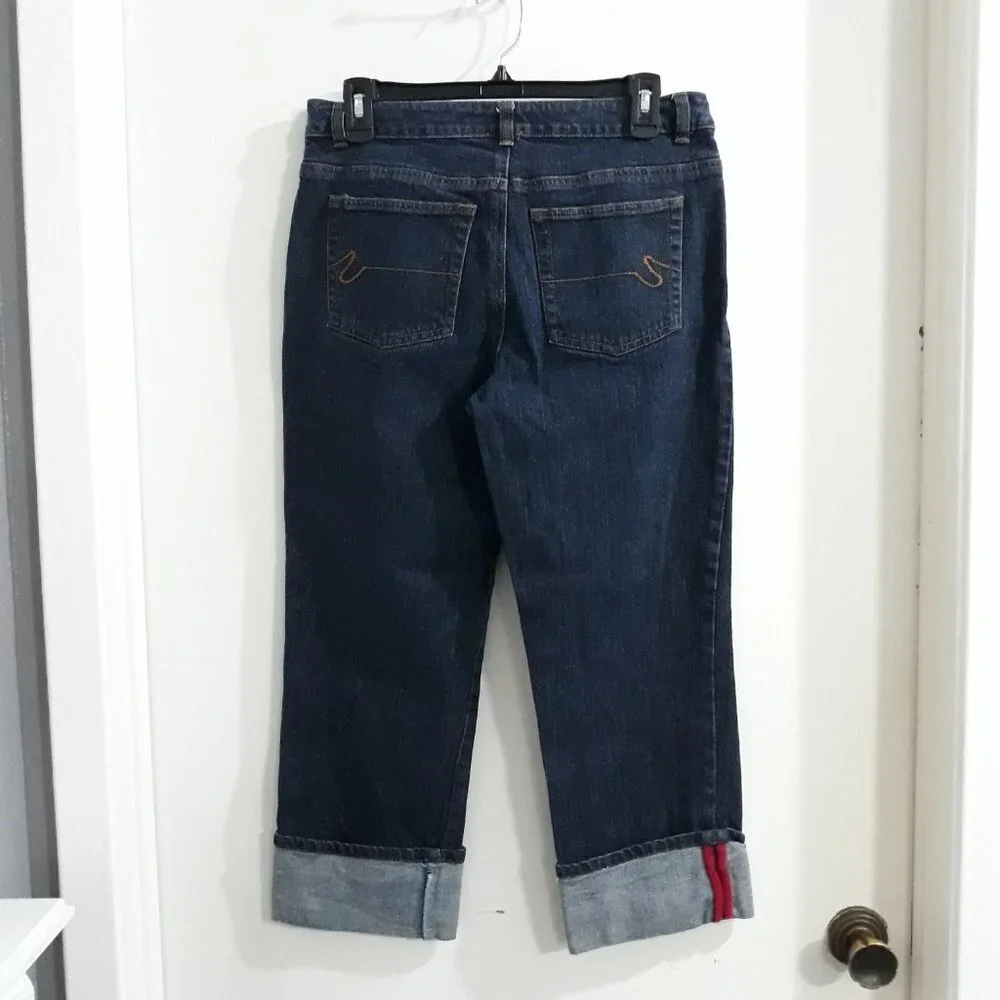 High Sierra Women's Cuffed Capris Blue Jeans - Picture 5 of 9